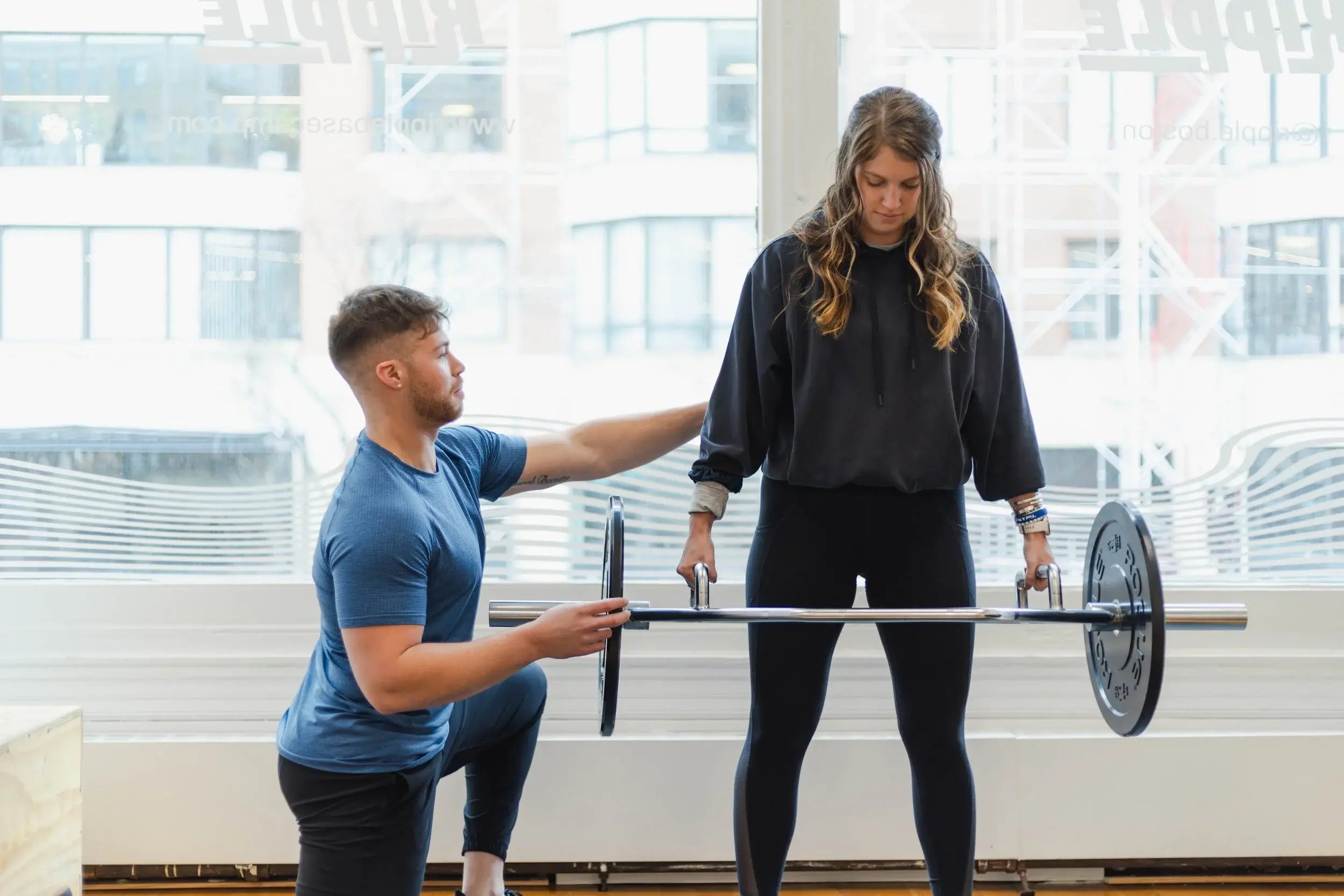 patient receiving one-on-one physical therapy assessment